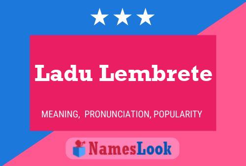 Ladu Lembrete 名字海报