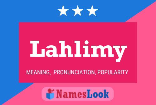 Lahlimy 名字海报