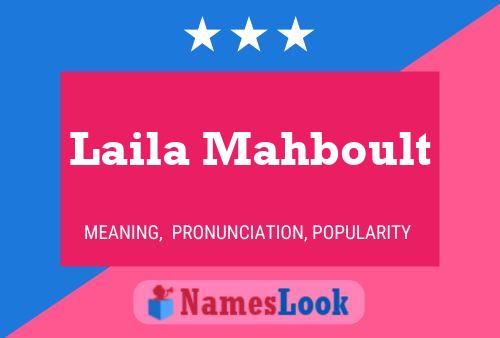 Laila Mahboult 名字海报