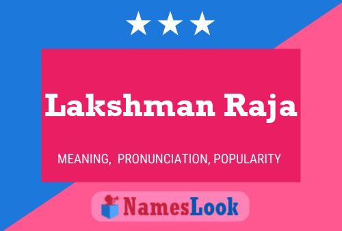 Lakshman Raja 名字海报