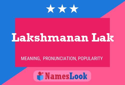 Lakshmanan Lak 名字海报