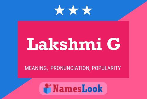 Lakshmi G 名字海报