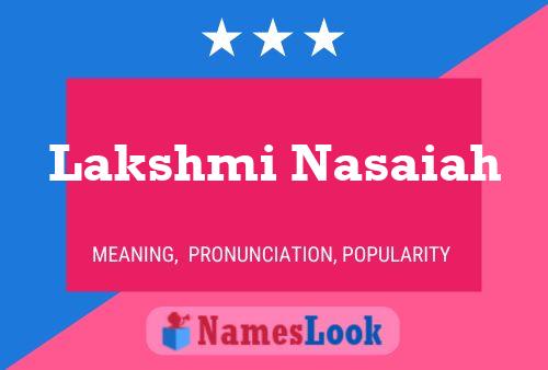 Lakshmi Nasaiah 名字海报