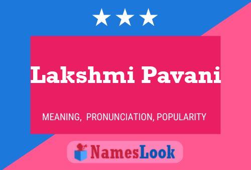 Lakshmi Pavani 名字海报