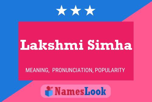 Lakshmi Simha 名字海报