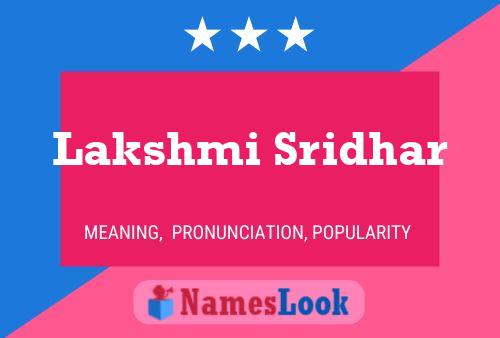 Lakshmi Sridhar 名字海报