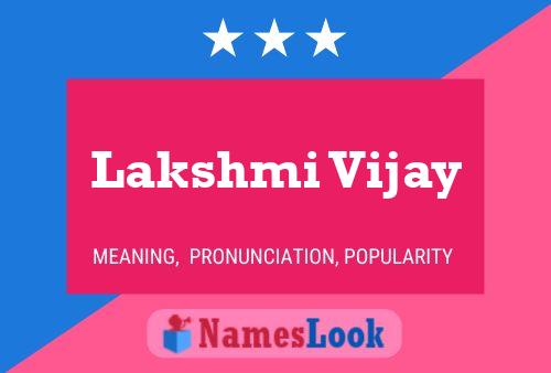 Lakshmi Vijay 名字海报