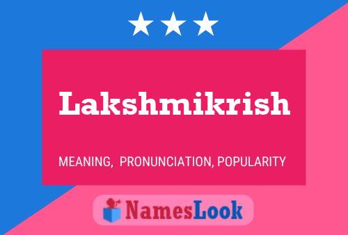 Lakshmikrish 名字海报