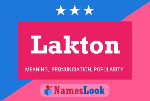 Lakton 名字海报