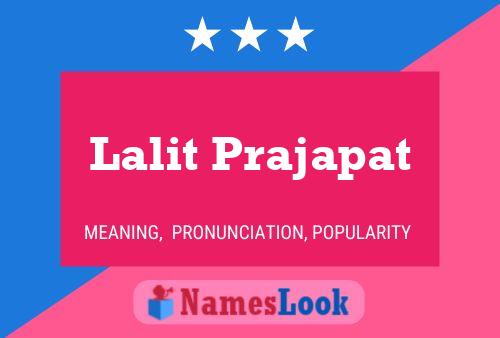 Lalit Prajapat 名字海报