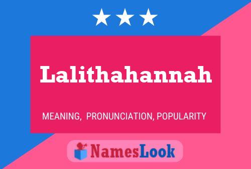 Lalithahannah 名字海报