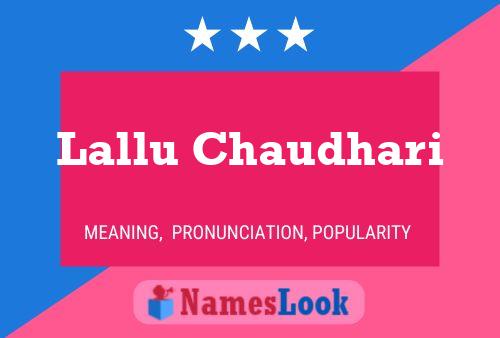 Lallu Chaudhari 名字海报