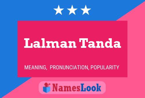 Lalman Tanda 名字海报