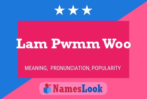 Lam Pwmm Woo 名字海报