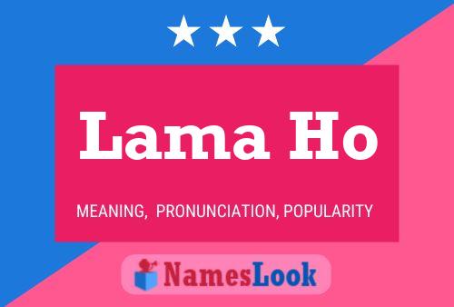 Lama Ho 名字海报