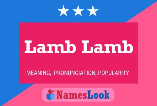 Lamb Lamb 名字海报