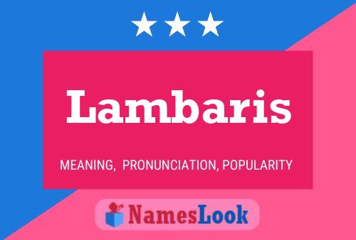 Lambaris 名字海报