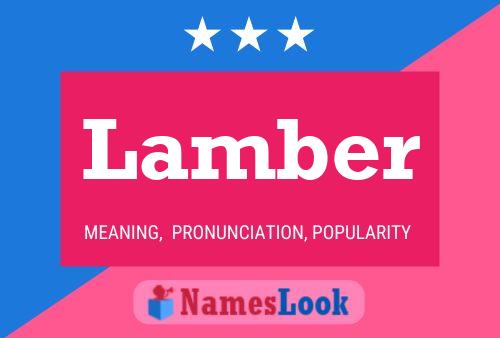 Lamber 名字海报