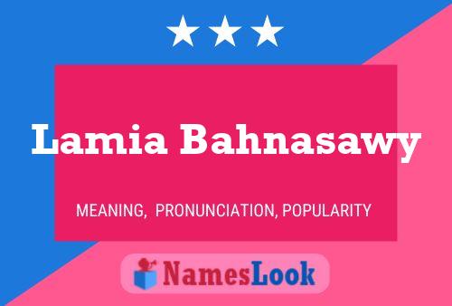 Lamia Bahnasawy 名字海报