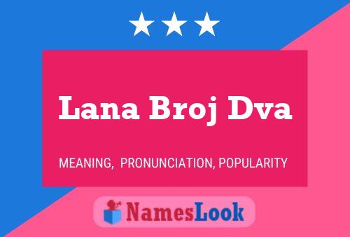 Lana Broj Dva 名字海报