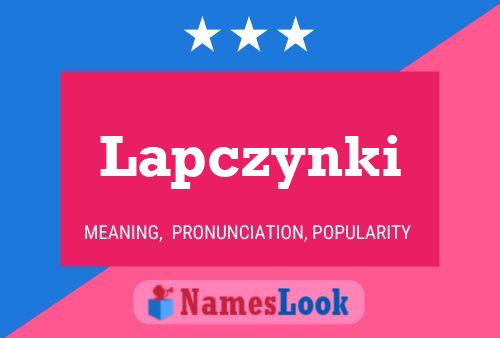 Lapczynki 名字海报