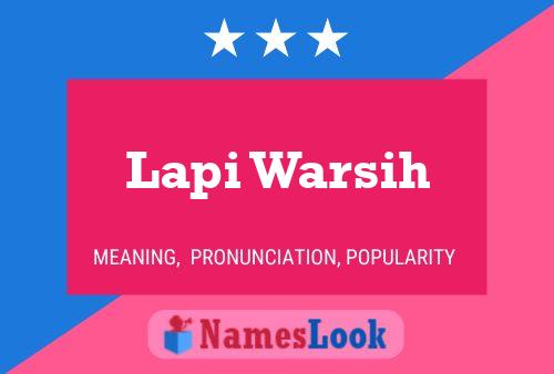 Lapi Warsih 名字海报