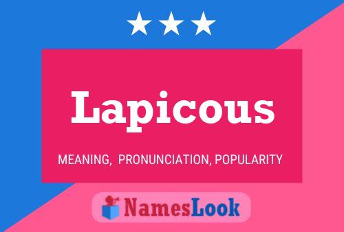 Lapicous 名字海报