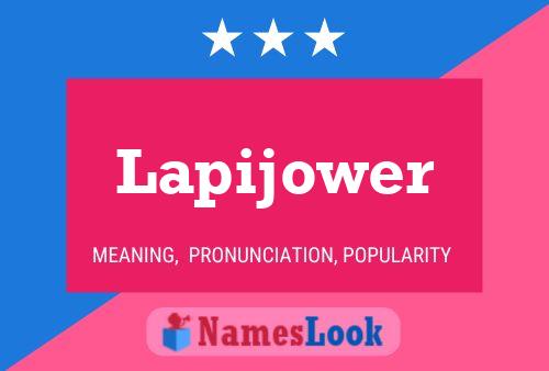 Lapijower 名字海报