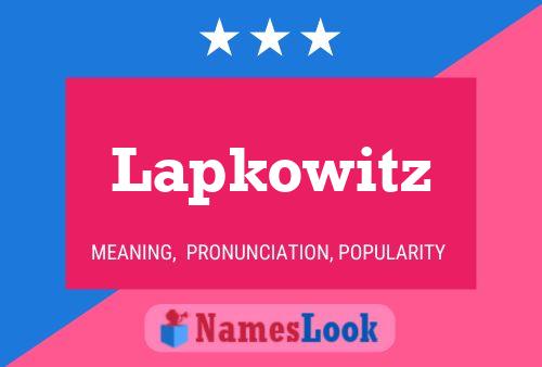 Lapkowitz 名字海报