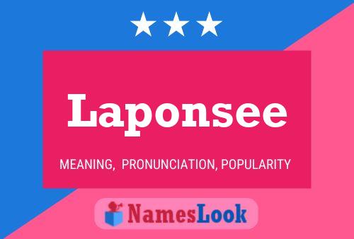 Laponsee 名字海报