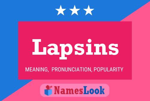 Lapsins 名字海报