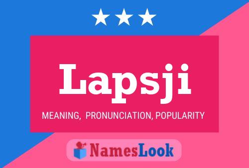 Lapsji 名字海报