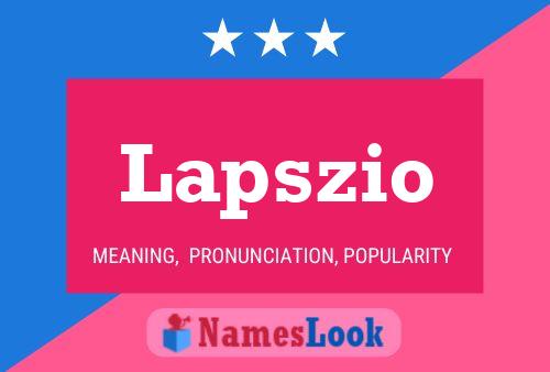 Lapszio 名字海报