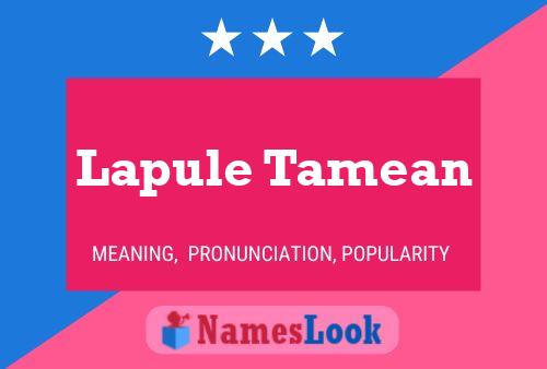 Lapule Tamean 名字海报