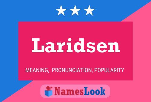 Laridsen 名字海报