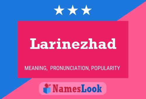 Larinezhad 名字海报