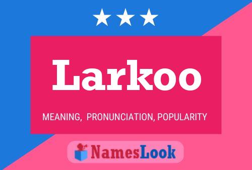 Larkoo 名字海报