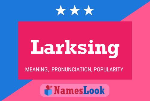 Larksing 名字海报