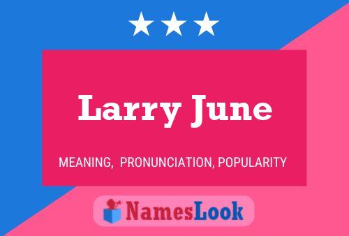 Larry June 名字海报