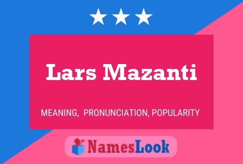 Lars Mazanti 名字海报