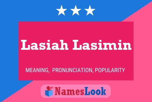 Lasiah Lasimin 名字海报