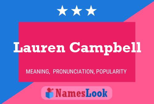 Lauren Campbell 名字海报