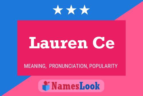 Lauren Ce 名字海报