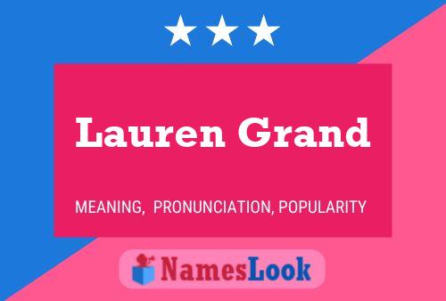 Lauren Grand 名字海报