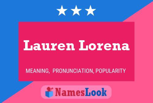 Lauren Lorena 名字海报