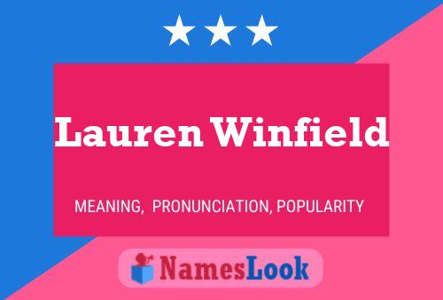 Lauren Winfield 名字海报