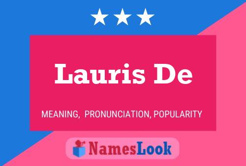 Lauris De 名字海报