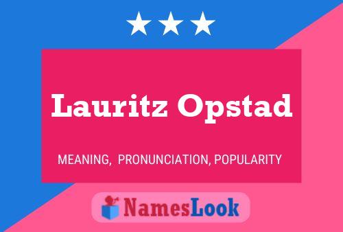 Lauritz Opstad 名字海报