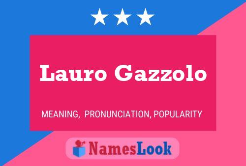 Lauro Gazzolo 名字海报