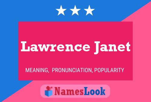 Lawrence Janet 名字海报